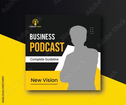 Business Podcast social media banner design , 
design for your Business Podcast webinar 