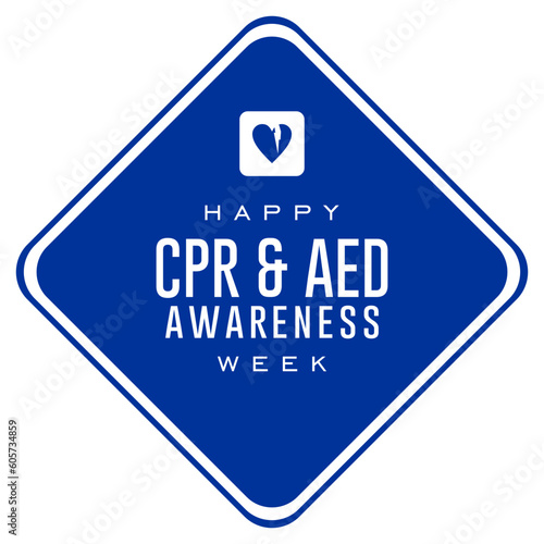 CPR and AED Awareness week background template