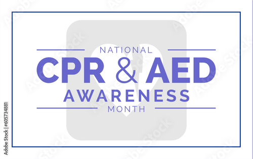 CPR and AED Awareness week background template