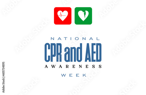 CPR and AED Awareness week background template