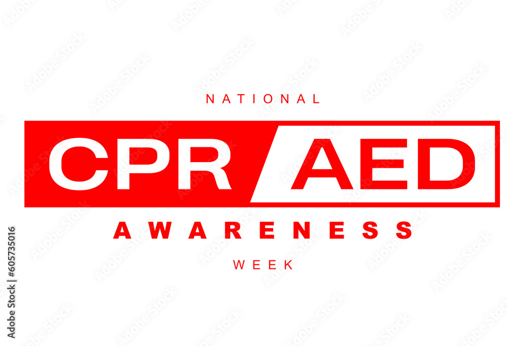 CPR and AED Awareness week background template Stock Vector | Adobe Stock