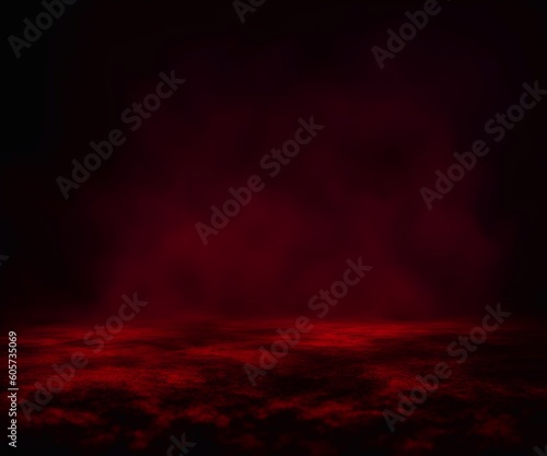 red Scary smoke and fog atmospheric background generative ai illustration art