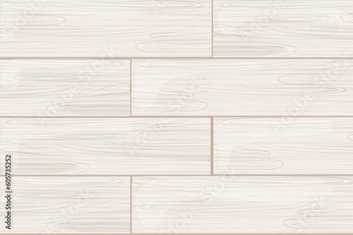 White plain wooden plank, desk, textured wall background, material in cartoon style. 