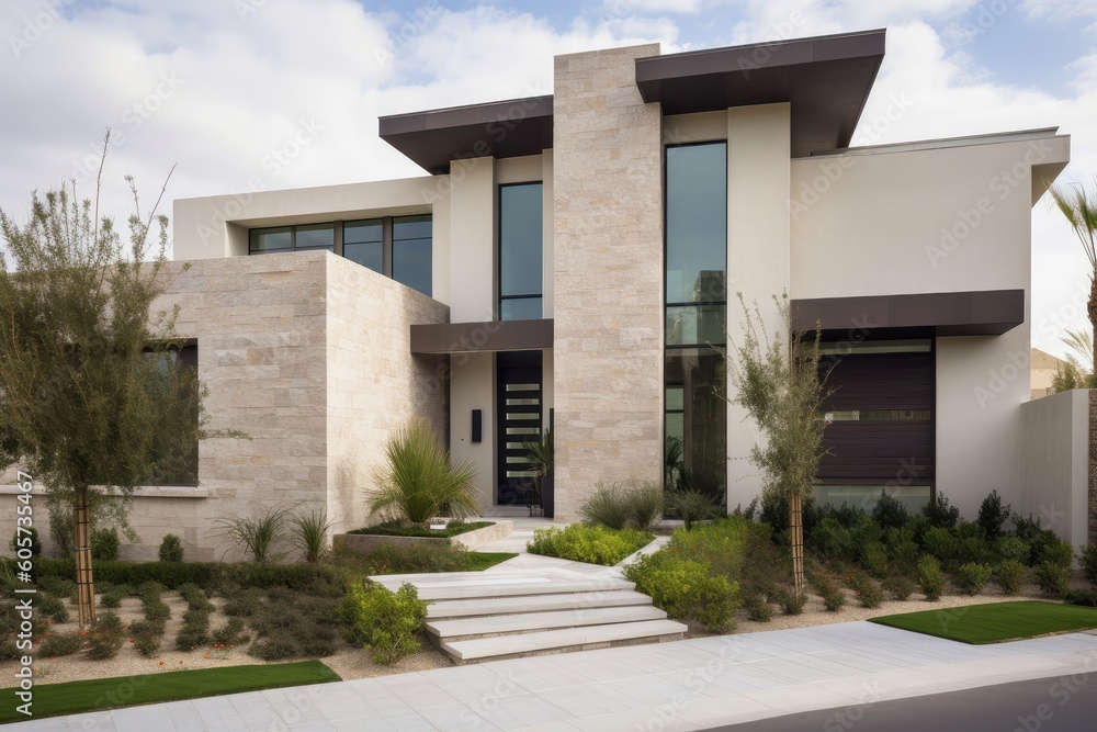 modern mediterranean home with sleek and minimalist exterior design ...