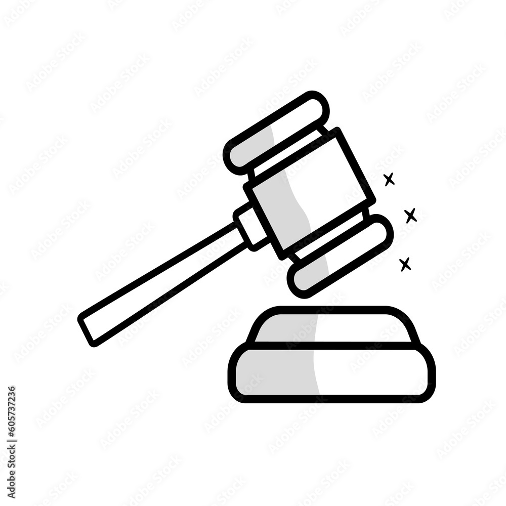 Judge gavel and law on white background. Auction Property. Selling and Buying at Auction. Vector illustration EPS 10. Judge gavel and law on white background. Auction Property. Selling and Buying at Auction. Vector illustration EPS 10.