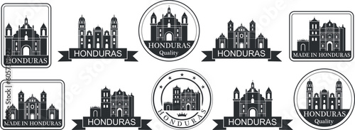 Honduras set. Isolated Honduras on white background