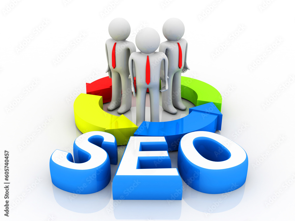 seo concept 3d rendering illustration seo concept 3d rendering illustration