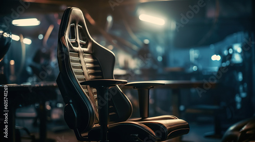 Gamer chair isolated with studio background.