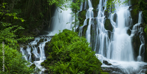 Anzubiaga river and waterfall in the valley of Araitz, Navarre photo