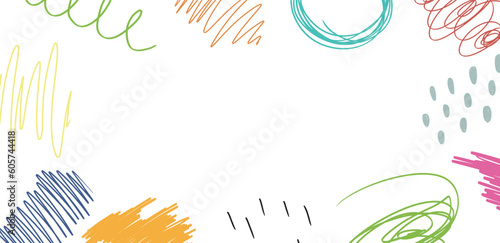 Abstract vector colorful background pencil drawing colorful