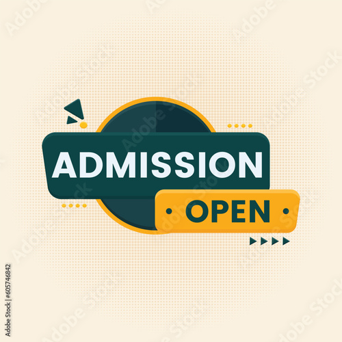 admission open tag for social media post banner template