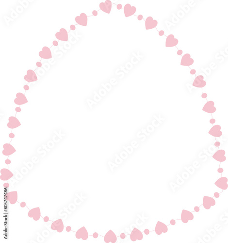 Curvilinear Triangle Shape Curvilinear Triangle frame flower border floral vector cute pink pastel decoration love pattern classic romantic photo frame design background wedding anniversary birthday © Pannaruj
