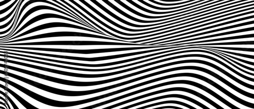 black and white abstract optical background