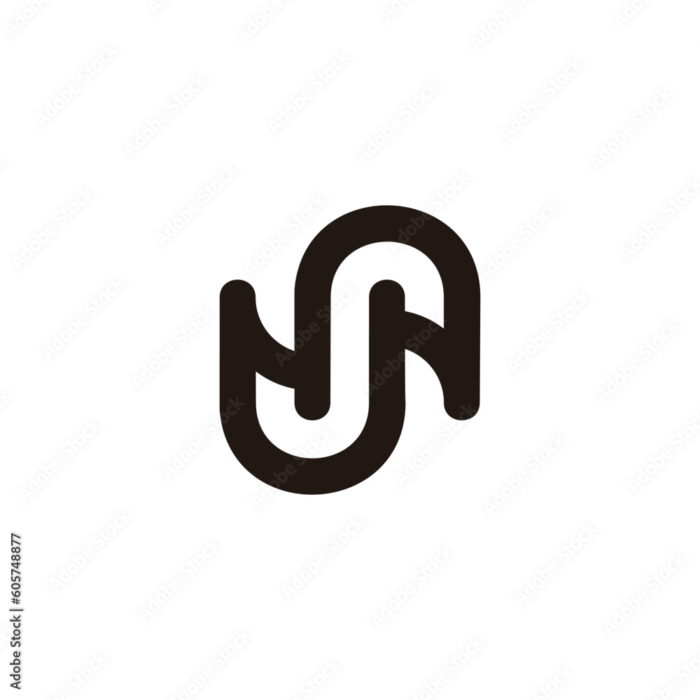 letter jr nn geometric linear logo vector letter jr nn geometric linear logo vector