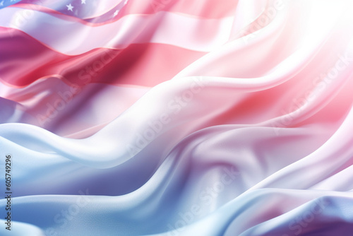 American Flag Inspired Abstract design. Generative ai