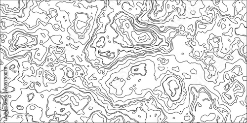 Topographic Map in Contour Line Light topographic topo contour map and Ocean topographic line map with curvy wave isolines vector