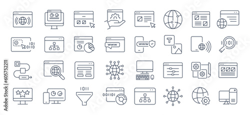 Web interface icons collection
