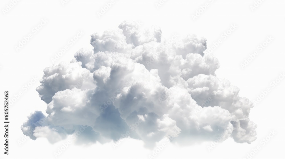 View on a soft white fluffy clouds as background. Generative ai View on a soft white fluffy clouds as background. Generative ai