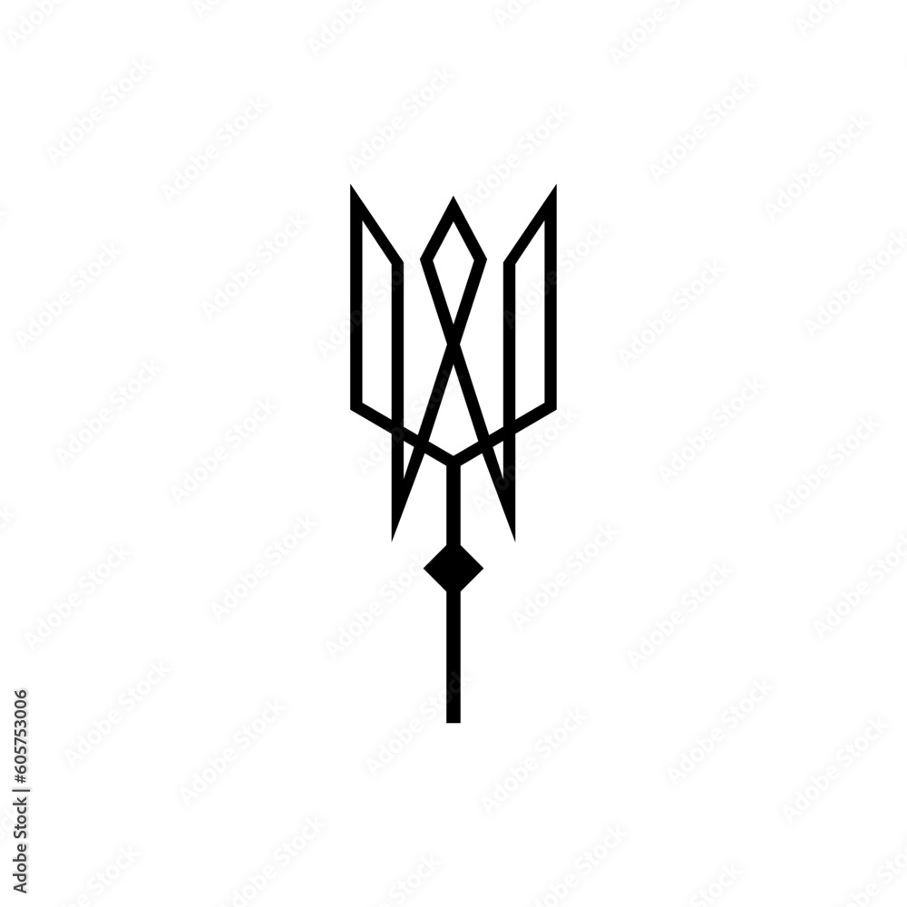 Trident spear neptune logo design Trident spear neptune logo design