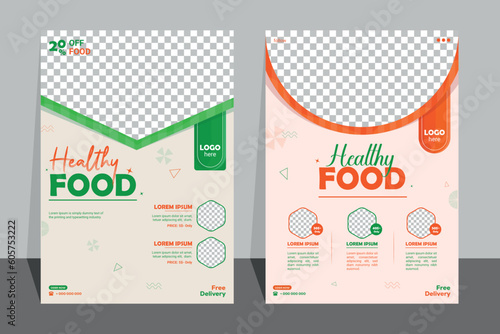 Food Flyer Template design, restaurant food flyer, fast food template vector illustration.	