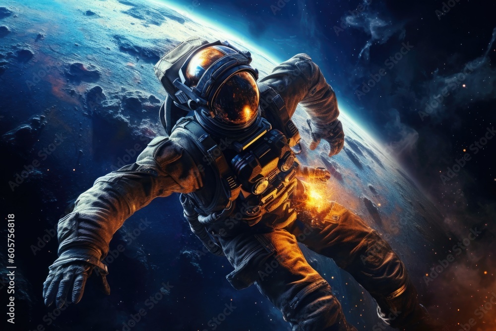 Weightless Wonder: Serene Figure Floating in the Vastness Weightless Wonder: Serene Figure Floating in the Vastness