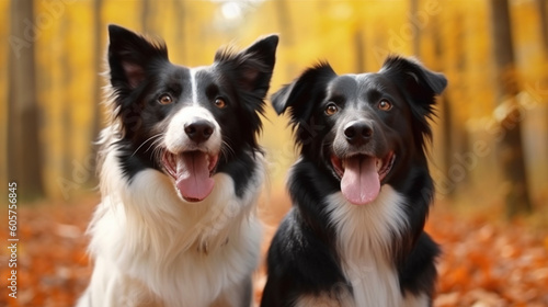 border collie dog spring portrait in green fields