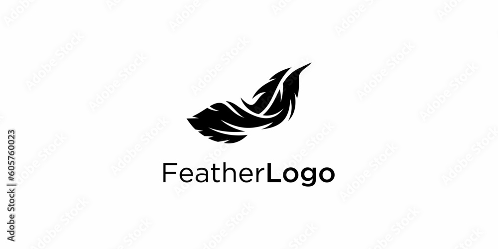 Fototapeta premium feather logo design template. icon symbol vector EPS 10