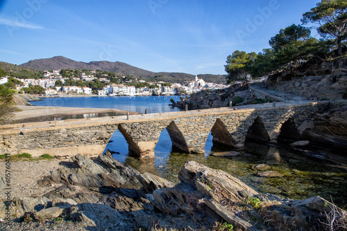 View of Cadaques from the Sortell bridge. Girona, Spain

