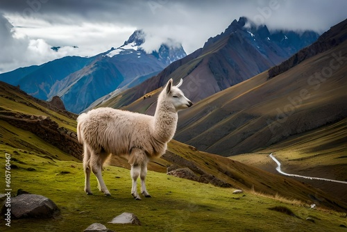 lama in the mountains © Awais05