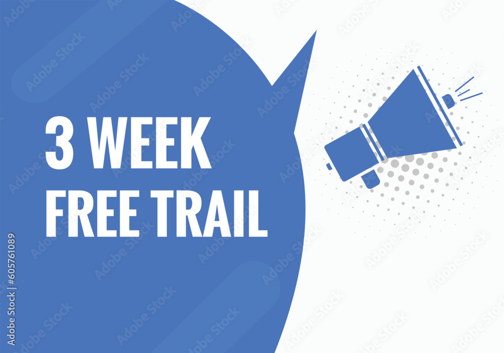 3 week Free trial Banner Design. 3 week free banner background 3 week Free trial Banner Design. 3 week free banner background