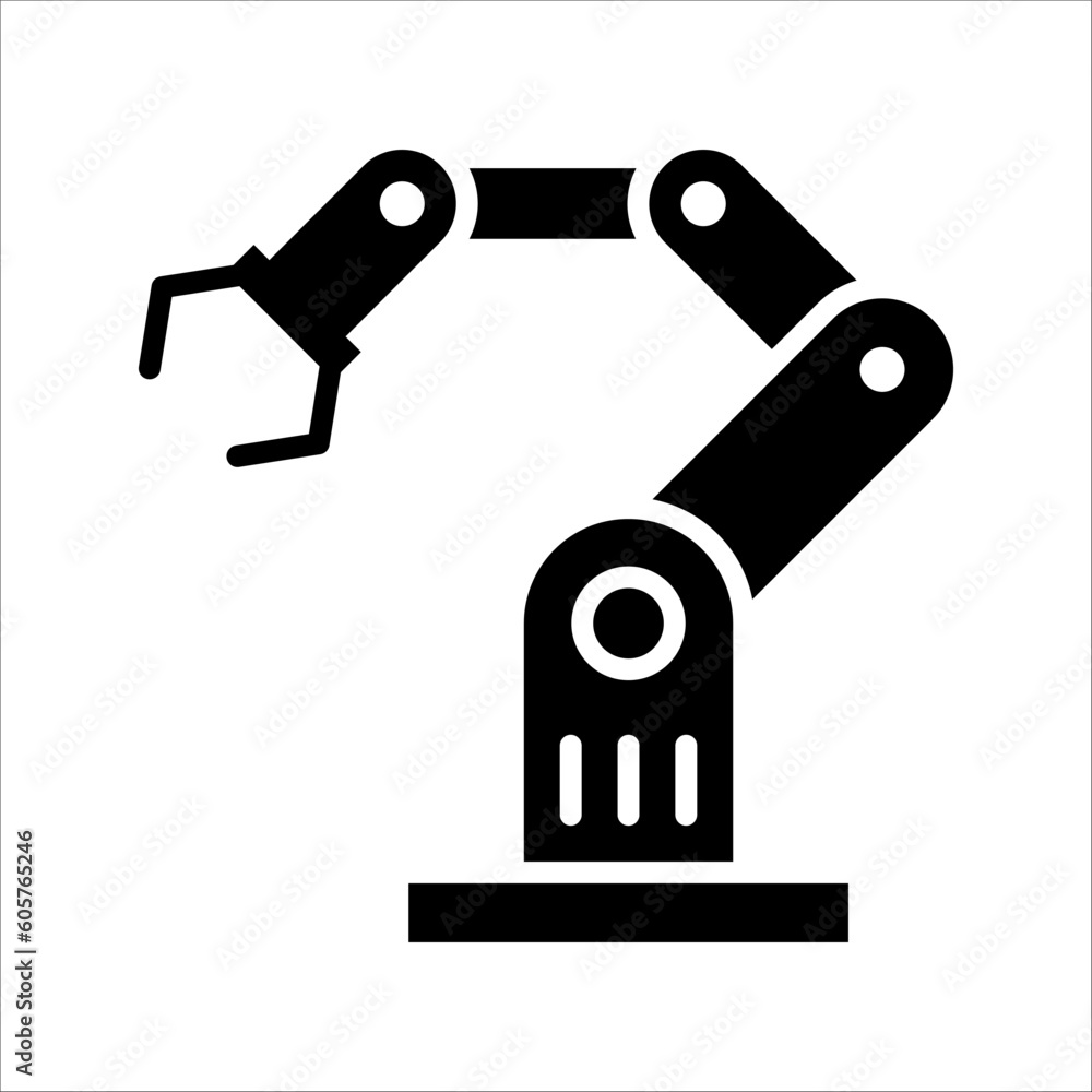 Solid vector icon for robotic arms which can be used various design projects. Solid vector icon for robotic arms which can be used various design projects.