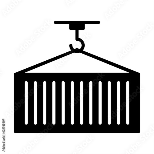 Solid vector icon for container box which can be used various design projects.