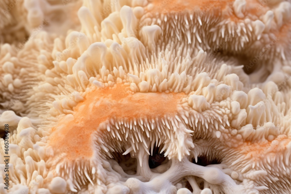Natural fungus mycelium network texture closeup Natural fungus mycelium network texture closeup