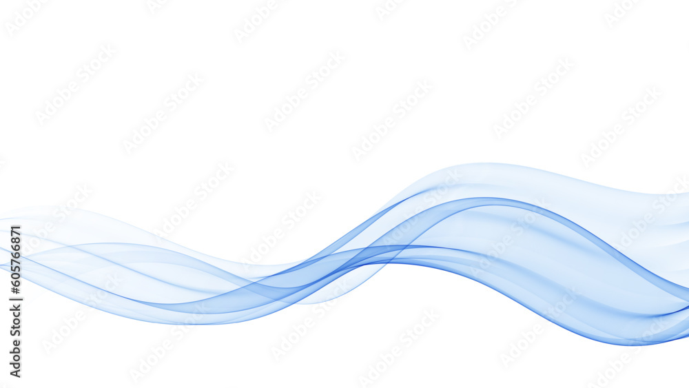 Transparent wavy lines in blue on a white background,abstract wave background. A wave of blue smoke. Transparent wavy lines in blue on a white background,abstract wave background. A wave of blue smoke.