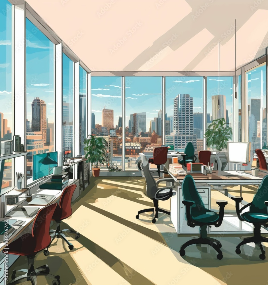 Experience the perfect blend of professionalism and creativity in an anime-inspired working 