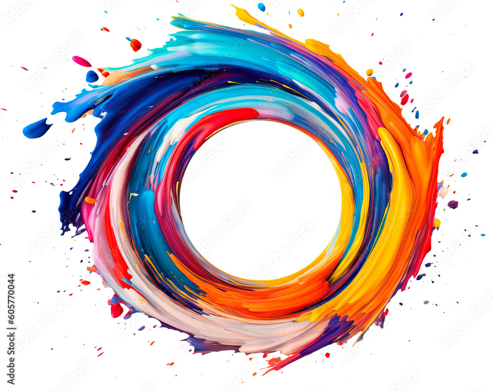 Liquid acrylic paint motion flow swirl and paint explosions and drops