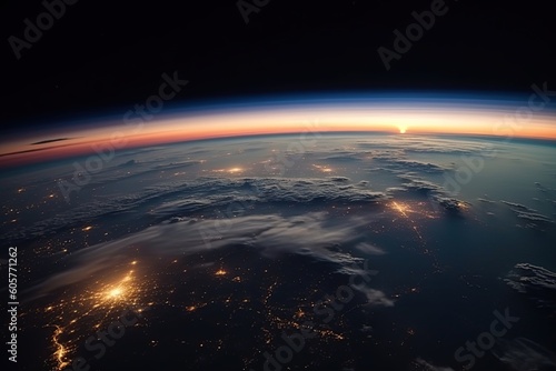 earth from space, earth atmosphere, created with AI, AI, generative AI