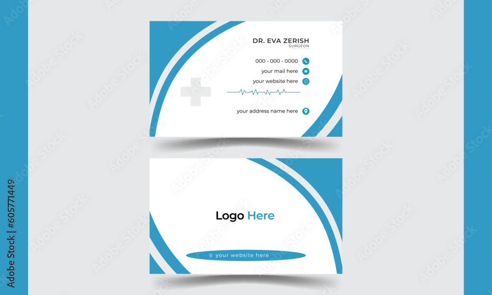 professional  Creative Double-Sided Modern Business Card Template Design  Identity Illustration