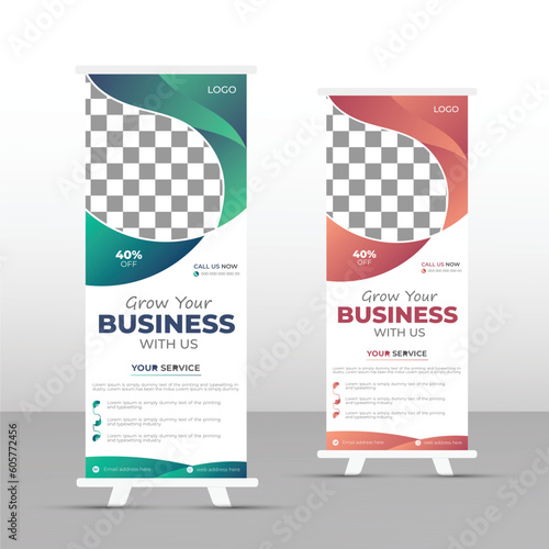 professional business roll up display standee template design,Roll up banner, design template, vector, abstract background, modern x-banner, rectangle size,