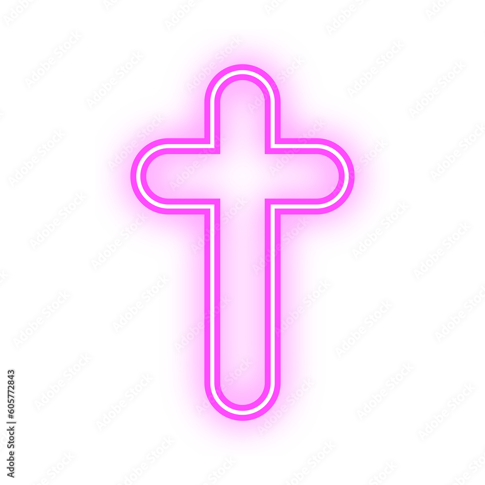 Obraz premium neon holy cross
