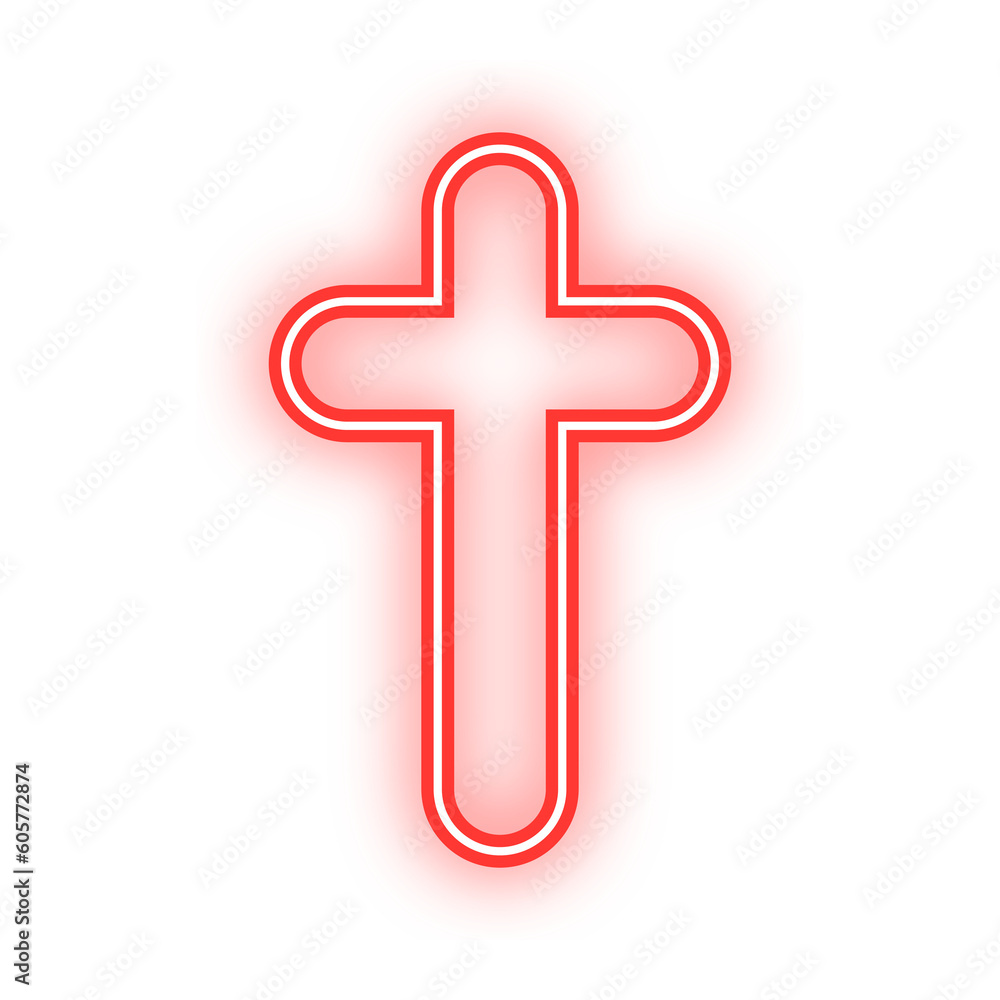 Obraz premium neon holy cross