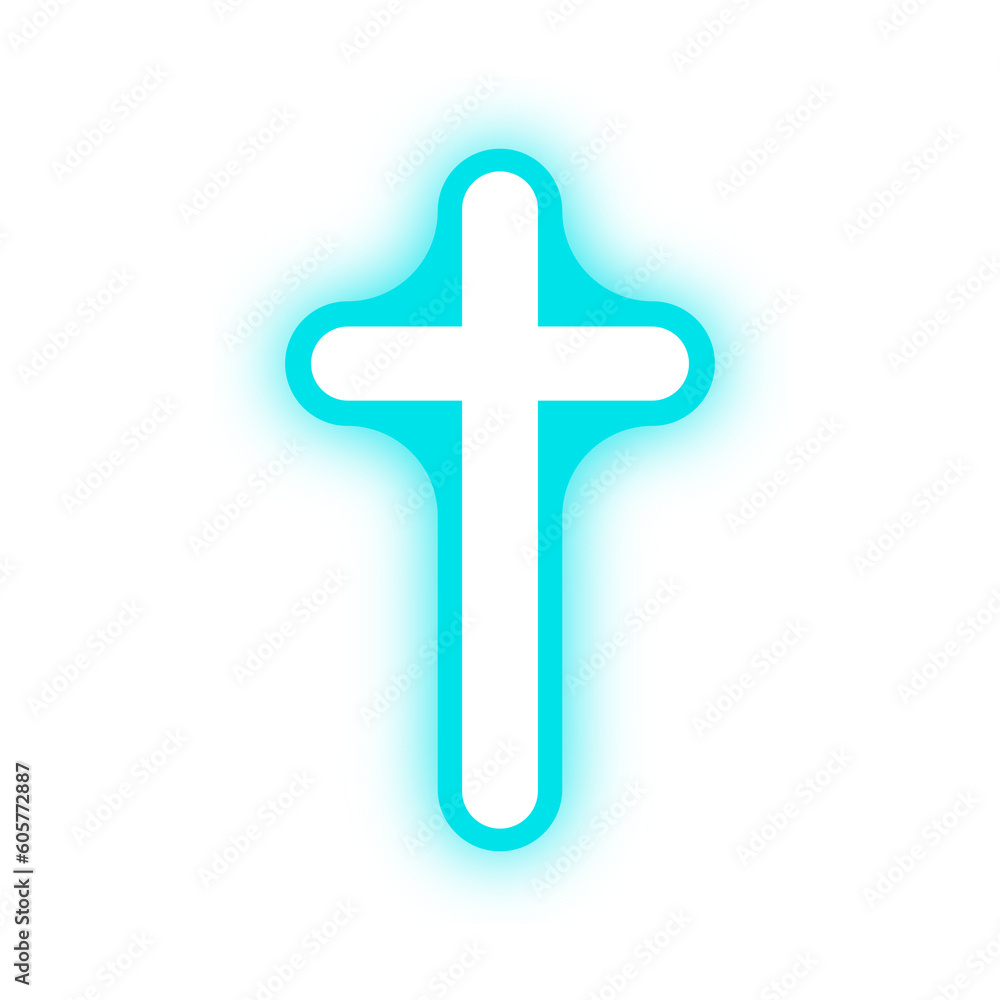 Fototapeta premium neon holy cross