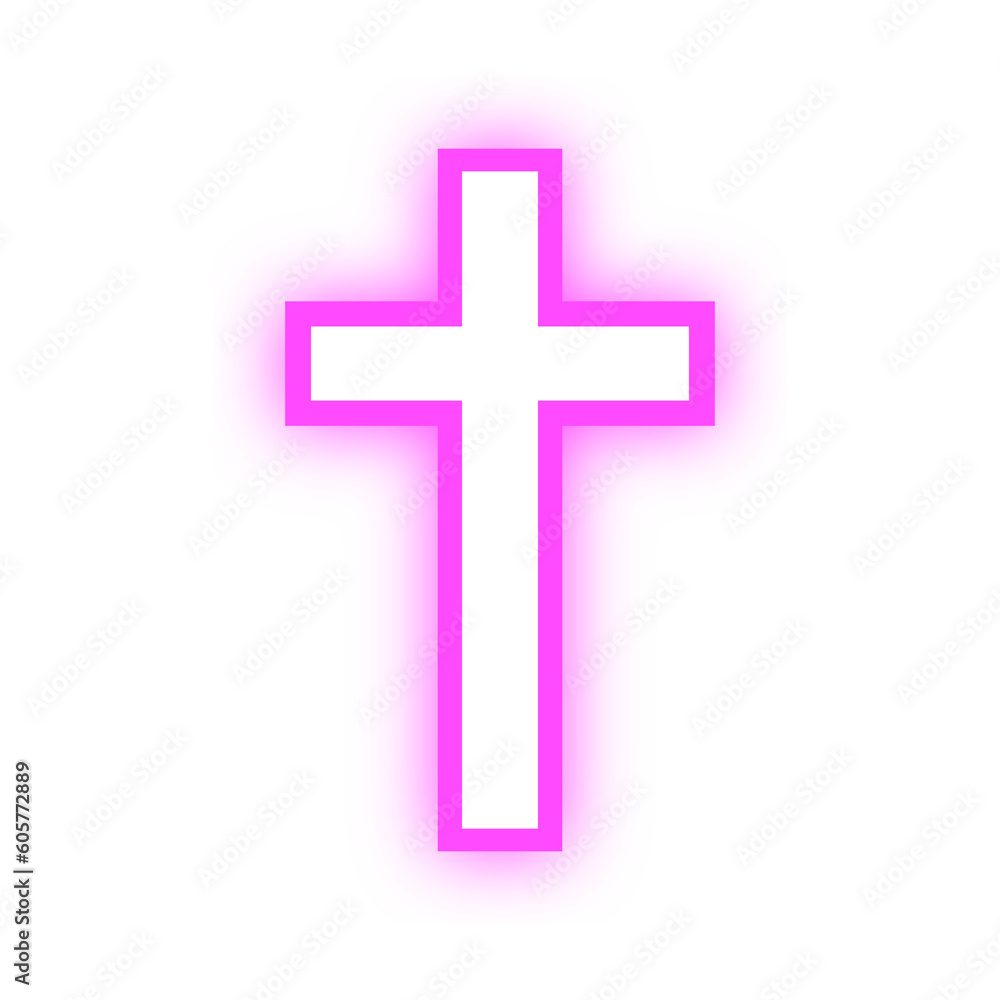 Obraz premium neon holy cross