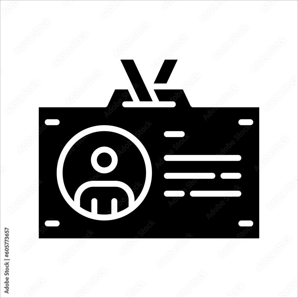 Solid vector icon for identity which can be used various design projects. Solid vector icon for identity which can be used various design projects.