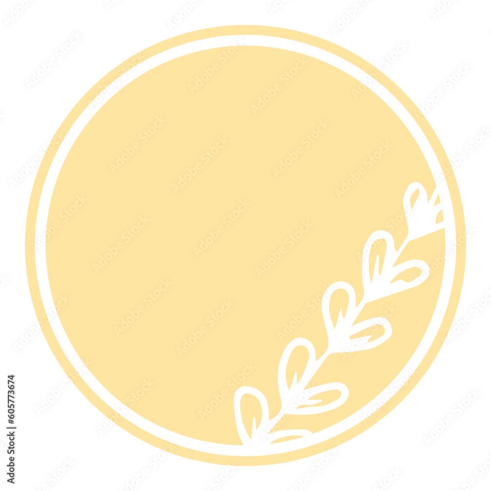 floral pastel circle sign floral pastel circle sign