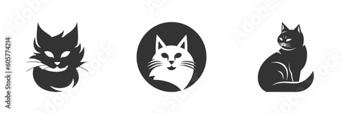 Cat logo. Simple vector illustration.