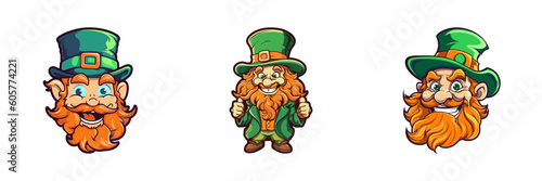 Funny leprechaun. Cartoon vector illustration.