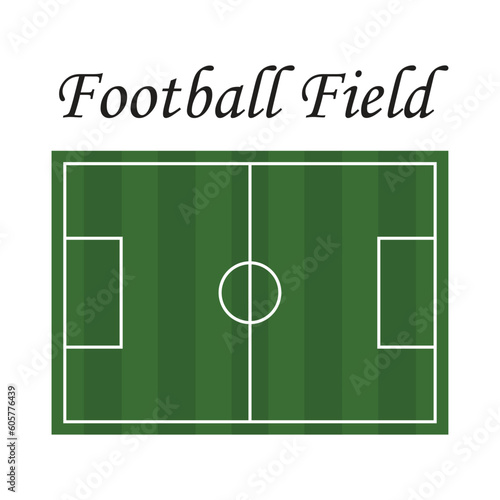 Green soccer field for mini-football. Mini football field on white background. Flat. Vector