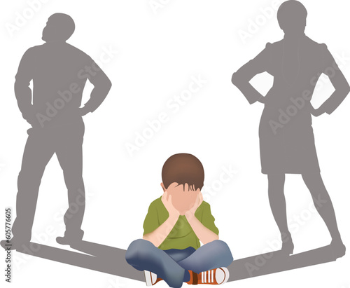 Child alone abandoned by divorced parents-