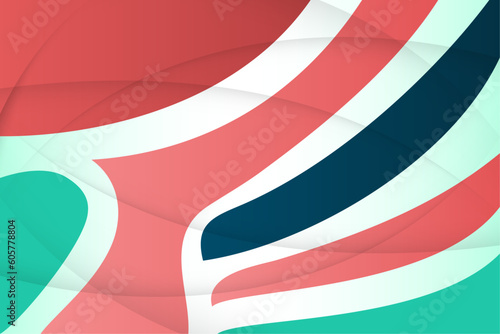 abstract curve background design template. combination blue, red and green gradient pastel colors. horizontal layout with transparency custome shadow.